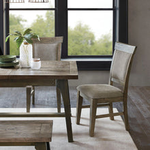 Load image into Gallery viewer, Dining Side Chair Set With Cushioned Back And Seat (Set of 2) - Weathered Gray / Natural