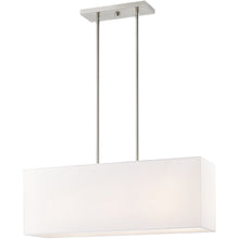 Load image into Gallery viewer, 12" Three Light Dimmable Chandelier With Shades - Nickel