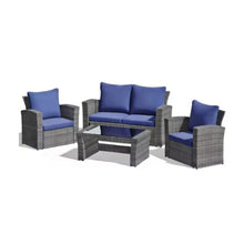 Load image into Gallery viewer, Modern Patio Set With Table And Cushions