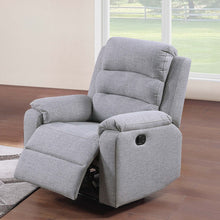 Load image into Gallery viewer, 1 Piece Manual Recliner With Padded Seat And Backrest - Gray