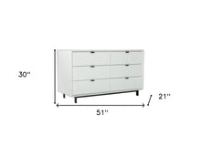 Load image into Gallery viewer, Six Drawer, Double Dresser - White / Black