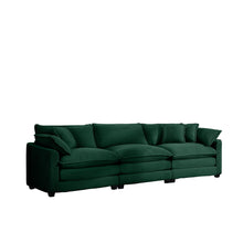 Load image into Gallery viewer, Mid-Century Modern 3 Seater Sectional Sofa With Arm And Throw Pillows
