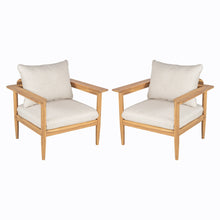 Load image into Gallery viewer, Terassi - Outdoor Lounge Chair (Set of 2) With Cushions - Beige / Light Teak