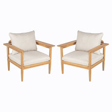 Load image into Gallery viewer, Terassi - Outdoor Lounge Chair (Set of 2) With Cushions - Beige / Light Teak