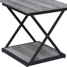 Load image into Gallery viewer, Manufactured Wood Square End Table - Black And Dark Gray