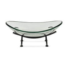 Load image into Gallery viewer, Oval Decorative Bowl With Stand - Clear / Clear