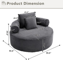 Load image into Gallery viewer, Round Sofa Bed With 3 Pillows For Living Room