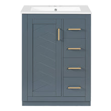 Load image into Gallery viewer, Modern Bathroom Vanity With 1 Door And 3 Drawers