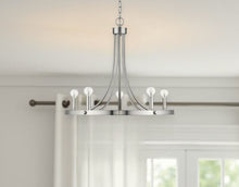Load image into Gallery viewer, Candle Style Five Light Dimmable Chandelier - Silver