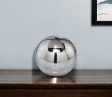 Load image into Gallery viewer, Buffed Decorative Orb Tabletop Sculpture - Silver