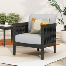 Load image into Gallery viewer, Outdoor Acacia Wood Club Chairs With Cushions