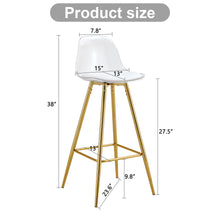 Load image into Gallery viewer, Stylish Upholstered Bar Chairs With Metal Leg