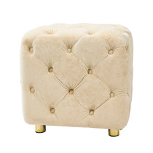 Load image into Gallery viewer, Modern Upholstered Ottoman, Exquisite Small End Table, Soft Foot Stool, Dressing Makeup Chair, Comfortable Seat For Living Room, Bedroom, Entrance
