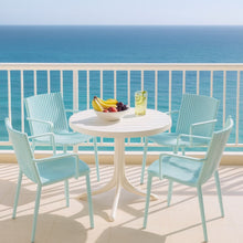 Load image into Gallery viewer, 4 Modern Stackable Plastic Armchair Matched With Round Table