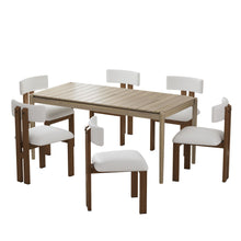 Load image into Gallery viewer, Modern 7 Piece Dining Set With Upholstered Armless Chairs And Dining Table