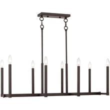 Load image into Gallery viewer, 18'' Eight Light Dimmable Chandelier With Shades - Bronze