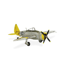 Load image into Gallery viewer, Hand Painted P-47D Thunderbolt Model Airplane - Yellow / Gray