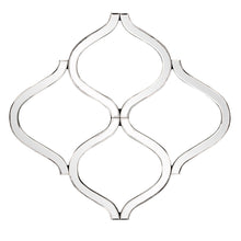 Load image into Gallery viewer, Interlocking Mirrored Curved Shapes With Beveled Edge - Pearl Silver