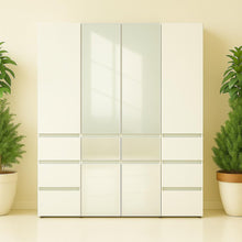 Load image into Gallery viewer, Elise - Modular Closet System With Mirror And Customizable Storage - White