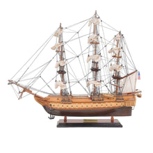 Load image into Gallery viewer, Hand Painted 1797 USS Constitution Small Model Boat - Brown