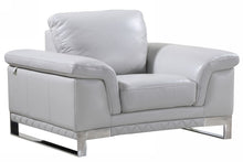 Load image into Gallery viewer, Lovely Light Leather Chair - Gray