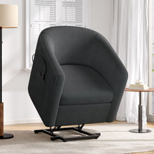 Load image into Gallery viewer, Power Lift Recliner Barrel Shape Reclining Chair With Footrest And Side Pocket