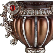 Load image into Gallery viewer, Floral Urn Poly Table Vase With Stones - Bronze / Silver