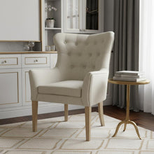 Load image into Gallery viewer, Natural Tufted Arm Chair - Taupe