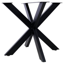 Load image into Gallery viewer, Spider Shaped Steel Table Legs, Metal Dining Table Frame, Heavy Duty Box Section Table Base - Black