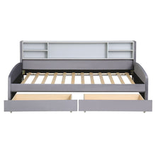Load image into Gallery viewer, Luxurious Upholstered Platform Bed With Storage Drawers