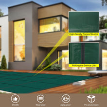 Load image into Gallery viewer, Inground Rectangle Winter Safety Pool Cover, Solid Safety
