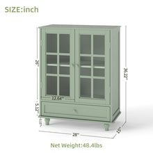 Load image into Gallery viewer, Minimalist Buffet Cabinet With Double Glass Doors And Drawer