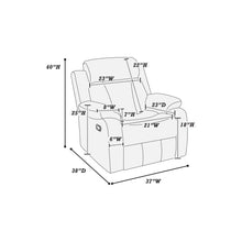 Load image into Gallery viewer, Leatherette Recliner With Pillow Arms And Headrest For Living Room - Brown
