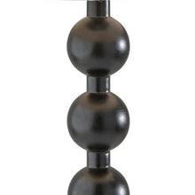 Load image into Gallery viewer, Solid Wood Candlestick Table Lamp With Off-White Drum Shade - Black