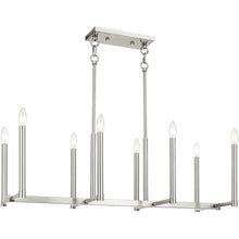 Load image into Gallery viewer, 18'' Eight Light Dimmable Chandelier With Shades - Nickel