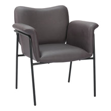 Load image into Gallery viewer, 31" Faux Leather And Faux Leather Arm Chair - Brown / Black