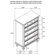 Load image into Gallery viewer, Berwick - 5 Drawer Chest With Felt Lined Top Drawers - Dark Oak