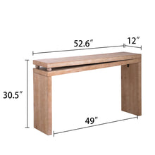 Load image into Gallery viewer, Slim Console Table, Narrow Entryway Table With Bead Detail - Light Natural / Natural