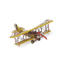 Load image into Gallery viewer, Hand Painted 1918 Curtiss JN-4 Model Airplane - Yellow / Red