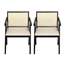 Load image into Gallery viewer, Chandigarh Farmhouse Style Cane Upholstered Dining Chairs (Set of 2)