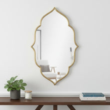 Load image into Gallery viewer, 32" Abstract Metal Framed Accent Mirror - Gold