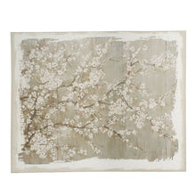 Load image into Gallery viewer, Large Cherry Blossom Canvas Art Print, Home Decor Accent Piece - Gray / White Matte