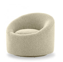 Load image into Gallery viewer, Polyester Solid Color Swivel Barrel Chair - Beige