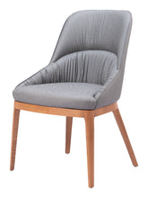 Load image into Gallery viewer, Upholstered Faux Leather Dining Room Side Chairs (Set of 2) - Gray / Brown