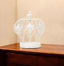 Load image into Gallery viewer, Hand Painted Decorative Crown Tabletop Sculpture - White