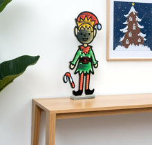 Load image into Gallery viewer, Christmas Tabletop Sign With LED - Green / Red