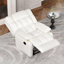 Load image into Gallery viewer, Faux Leather Manual Recliner (718688) - White
