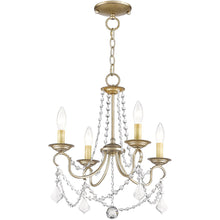 Load image into Gallery viewer, Four Light Metal Dimmable Chandelier With Shades - Silver