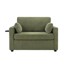 Load image into Gallery viewer, Sleeper Sofa With Foldable Mattress, USB Ports, Side Table & Storage Pocket