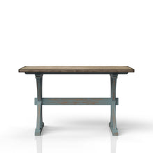 Load image into Gallery viewer, X Based Counter Height Dining Table - Aqua Blue